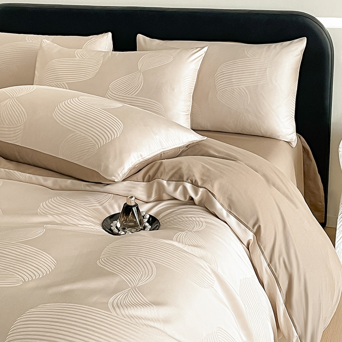 91家纺网 家纺一手货源 找家纺 琪格格纺织 2026新款纯棉全棉60s贡缎轻奢大提花四件套 纯棉贡缎 苏乡