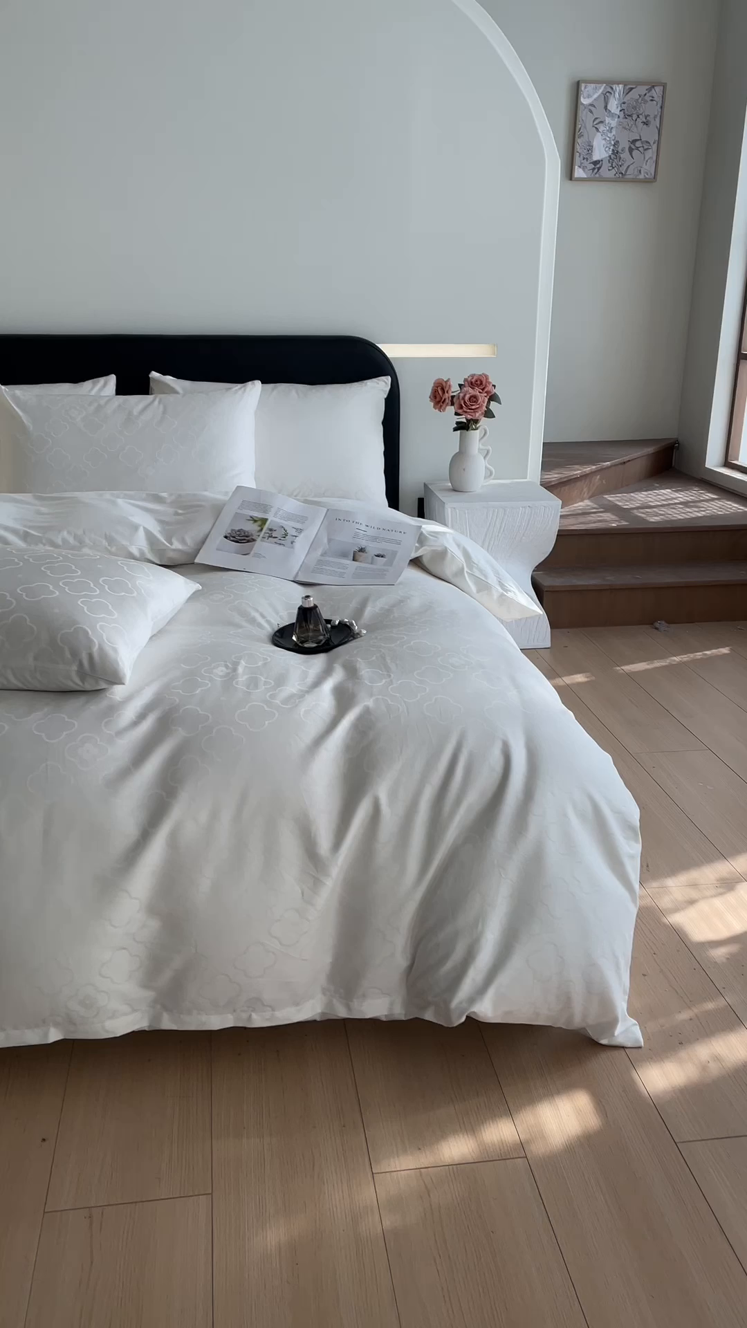 91家纺网 家纺一手货源 找家纺 琪格格纺织 2026新款纯棉全棉60s贡缎轻奢大提花四件套 纯棉贡缎 薇妮莎白