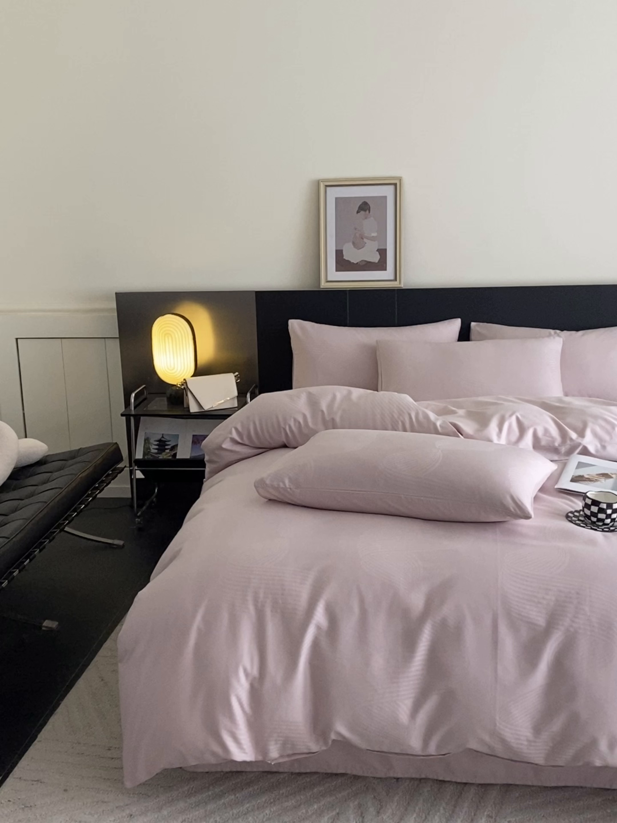 91家纺网 家纺一手货源 找家纺 琪格格纺织 2026新款纯棉全棉60s贡缎轻奢大提花四件套 纯棉贡缎 苏乡香芋紫