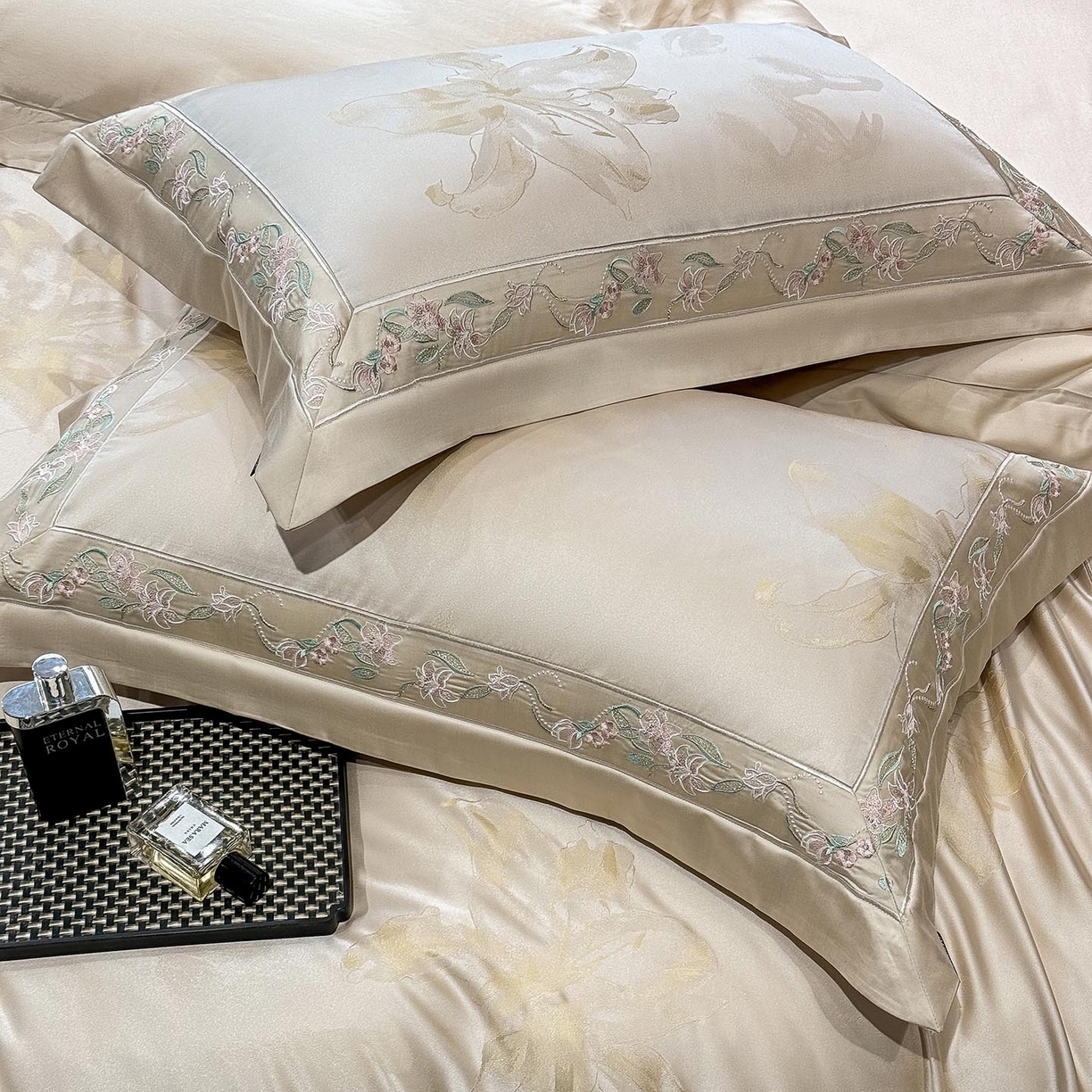 91家纺网 家纺一手货源 找家纺 （总）2026新款轻奢风A类厚织提花长绒棉纯棉四件套100全棉高档重工刺绣被套床单床笠