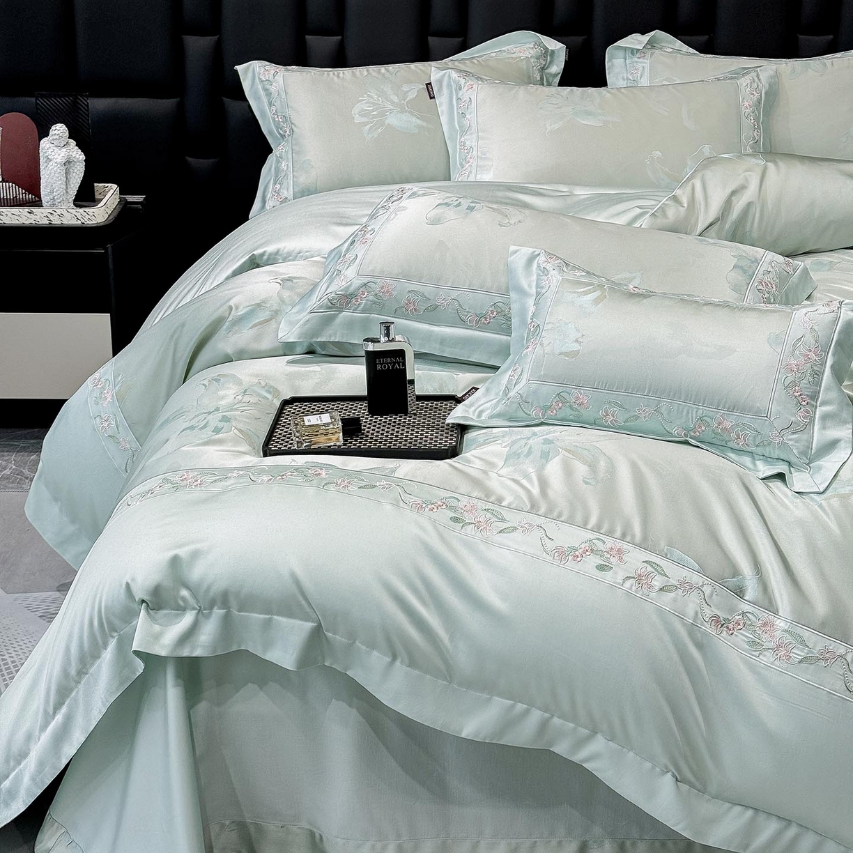 91家纺网 家纺一手货源 找家纺 （总）2026新款轻奢风A类厚织提花长绒棉纯棉四件套100全棉高档重工刺绣被套床单床笠