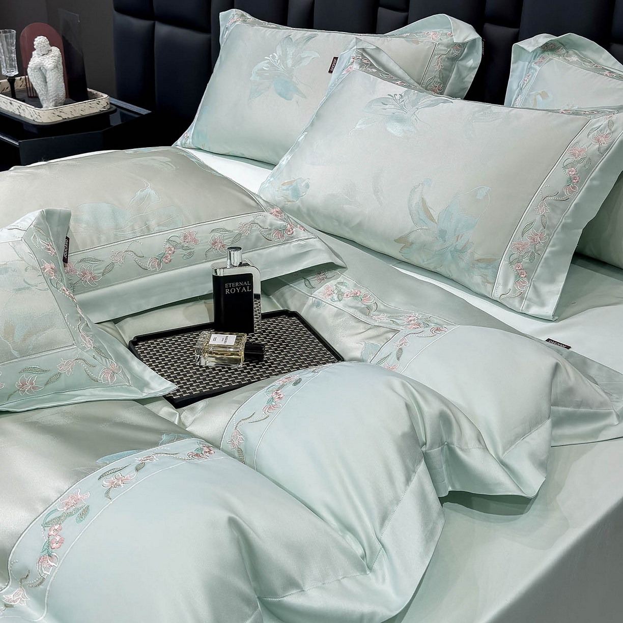 91家纺网 家纺一手货源 找家纺 （总）2026新款轻奢风A类厚织提花长绒棉纯棉四件套100全棉高档重工刺绣被套床单床笠