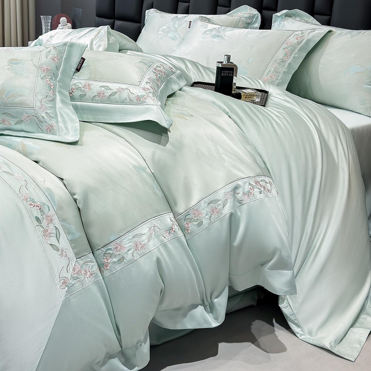 91家纺网 家纺一手货源 找家纺 （总）2026新款轻奢风A类厚织提花长绒棉纯棉四件套100全棉高档重工刺绣被套床单床笠