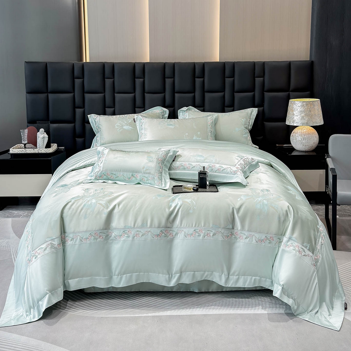 91家纺网 家纺一手货源 找家纺 （总）2026新款轻奢风A类厚织提花长绒棉纯棉四件套100全棉高档重工刺绣被套床单床笠