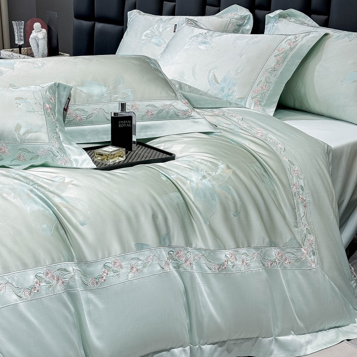 91家纺网 家纺一手货源 找家纺 （总）2026新款轻奢风A类厚织提花长绒棉纯棉四件套100全棉高档重工刺绣被套床单床笠