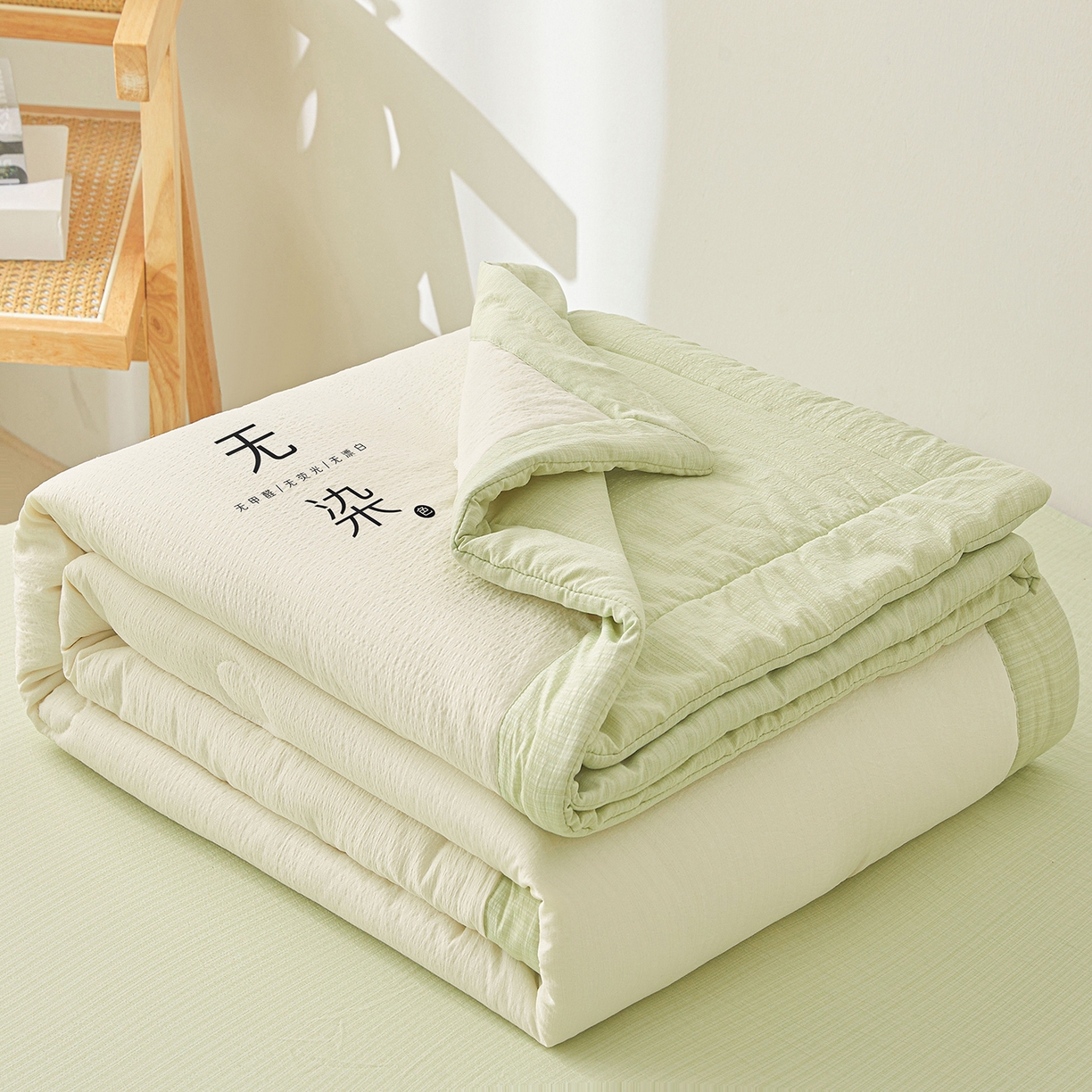 91家纺网 家纺一手货源 找家纺 （总）晓时候 2026A类云感双层纱夏被四件套新疆棉花被无染夏凉被空调被