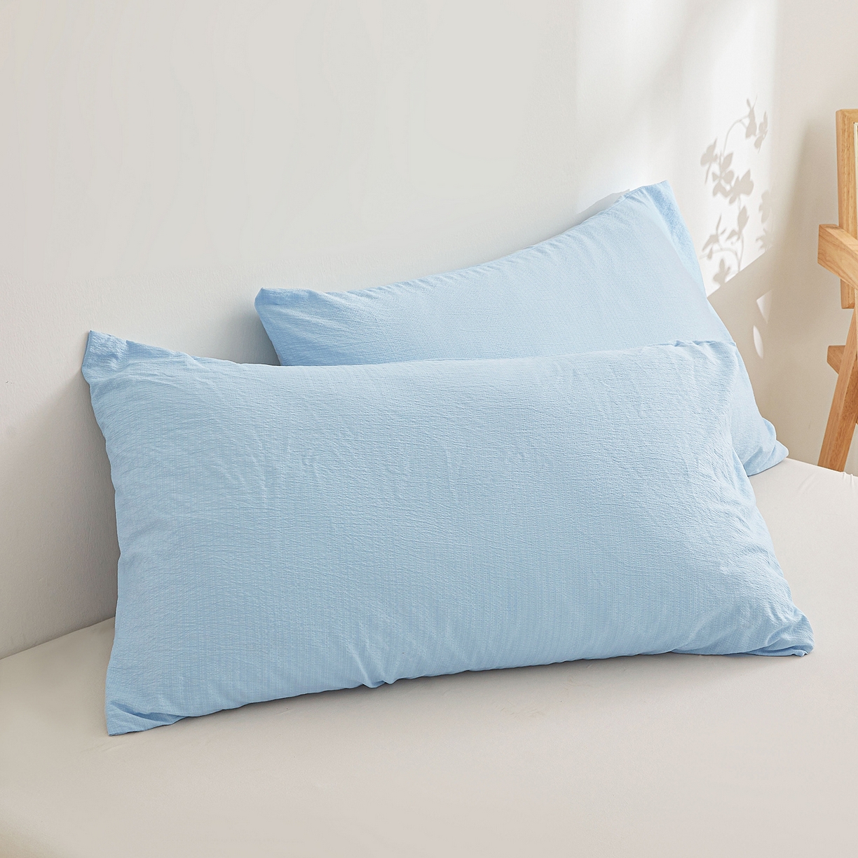 91家纺网 家纺一手货源 找家纺 晓时候 2026A类云感双层纱夏被四件套新疆棉花被无染夏凉被空调被 青春蓝