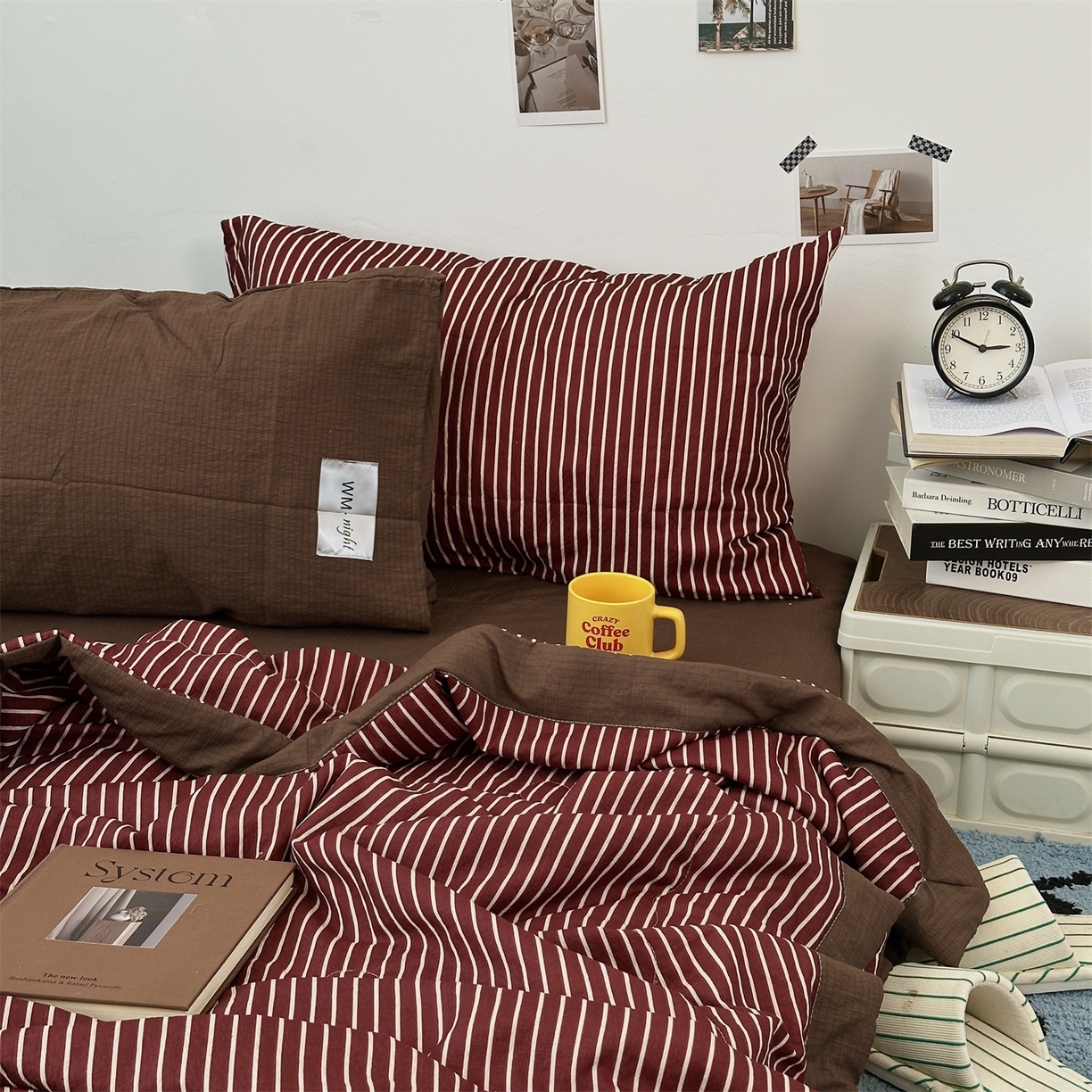 91家纺网 家纺一手货源 找家纺 （总）拾一 2026新款简约日式条纹软糯水洗棉木棉夏凉被四件套单件空调被