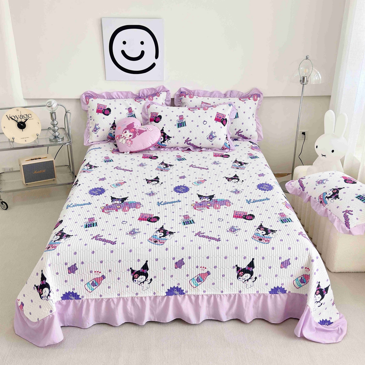 91家纺网 家纺一手货源 找家纺 （总）赛琳 2026新款水洗棉花边床盖单件床盖四季通用夹棉床盖 床盖单件