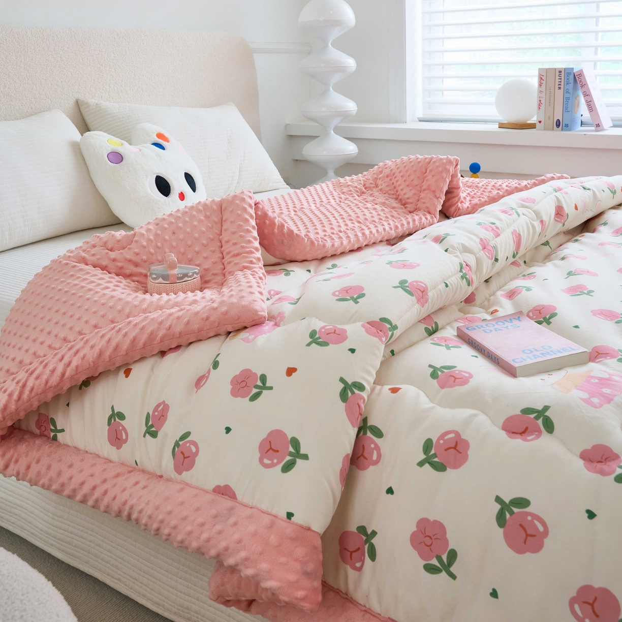 91家纺网 家纺一手货源 找家纺 （总）赛琳 2026新款包边豆豆被单人学生宿舍春秋被豆豆冬被被子被芯