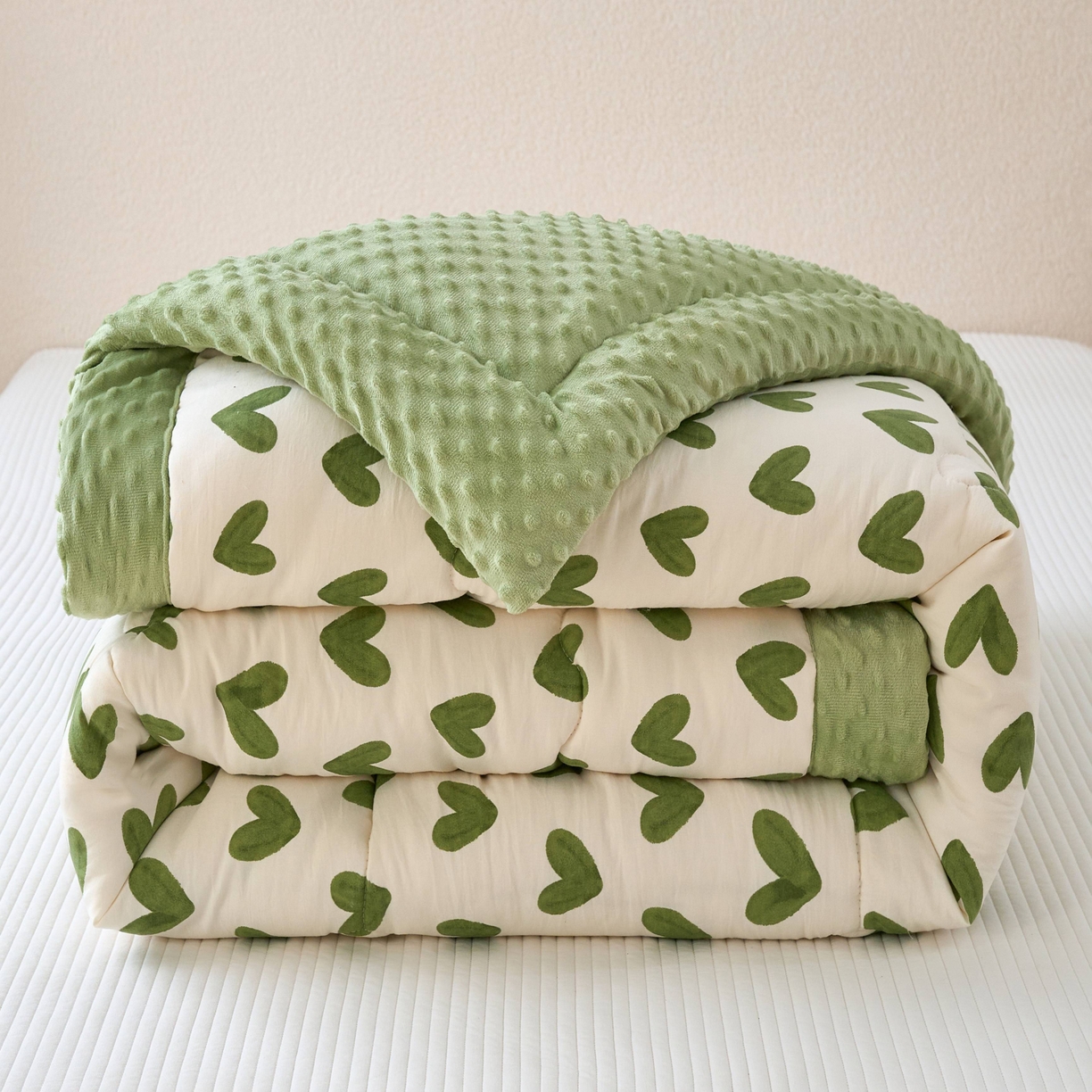 91家纺网 家纺一手货源 找家纺 （总）赛琳 2026新款包边豆豆被单人学生宿舍春秋被豆豆冬被被子被芯