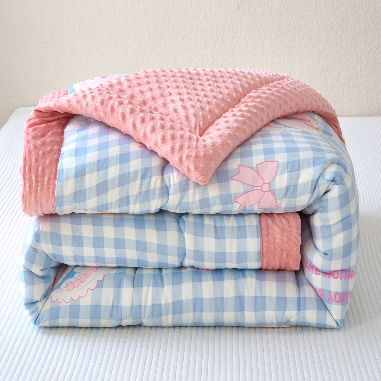 91家纺网 家纺一手货源 找家纺 （总）赛琳 2026新款包边豆豆被单人学生宿舍春秋被豆豆冬被被子被芯