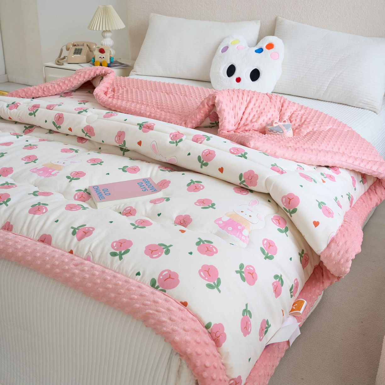 91家纺网 家纺一手货源 找家纺 （总）赛琳 2026新款包边豆豆被单人学生宿舍春秋被豆豆冬被被子被芯