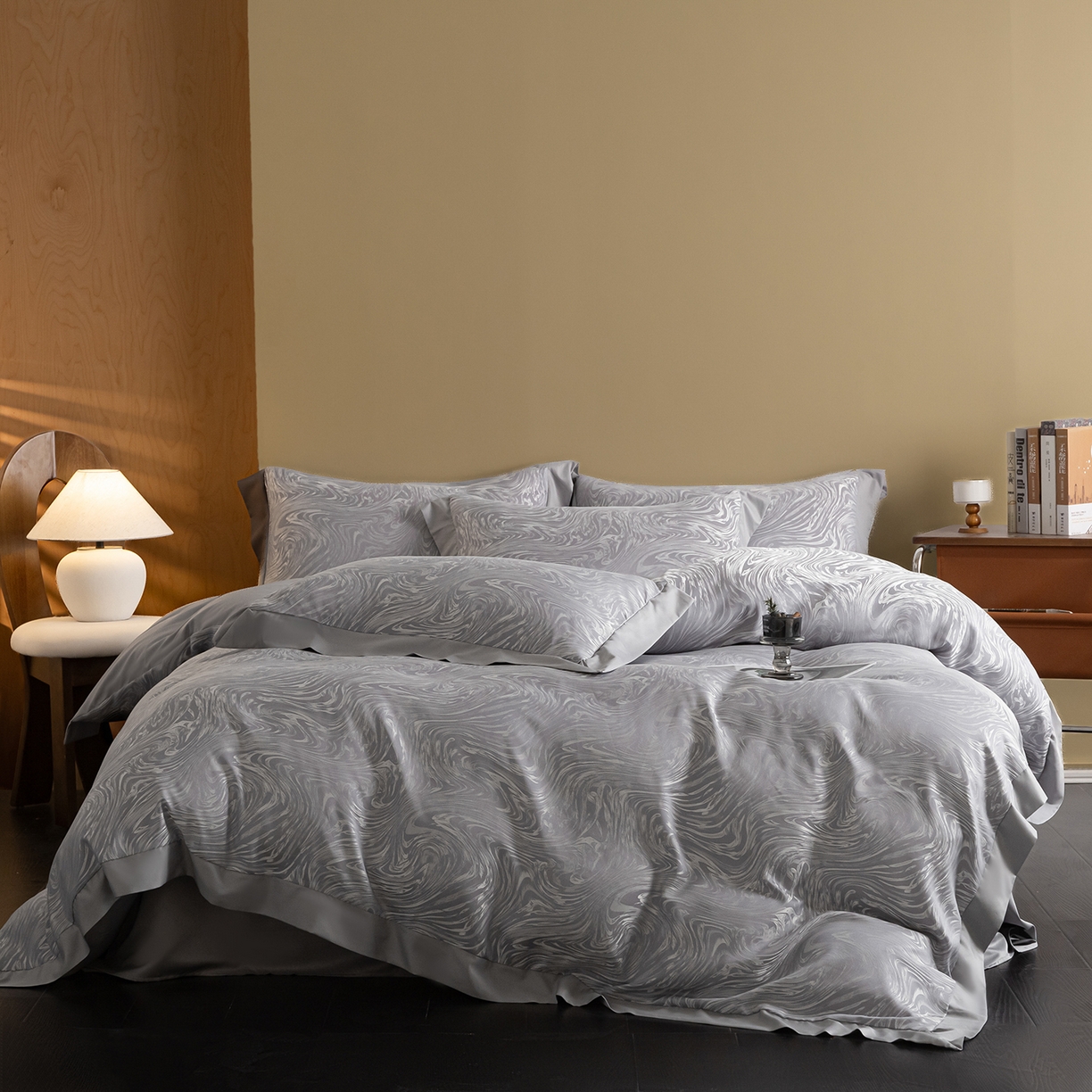 91家纺网 家纺一手货源 找家纺 （总）悦织湾家纺 2026春夏新款亲肤冰丝提花四件套