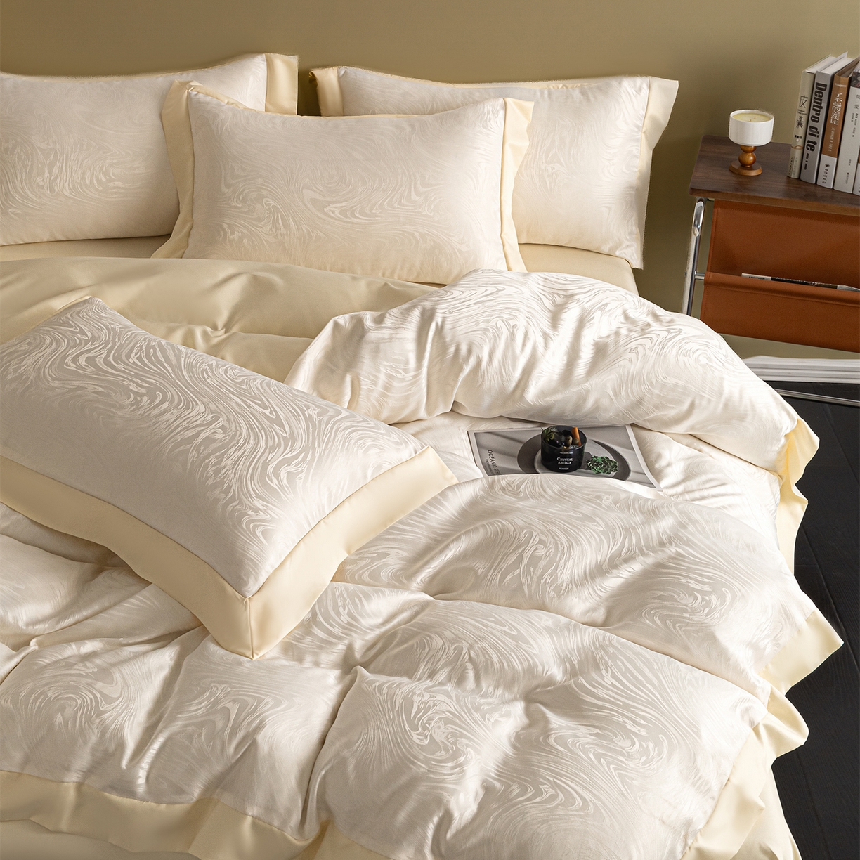 91家纺网 家纺一手货源 找家纺 （总）悦织湾家纺 2026春夏新款亲肤冰丝提花四件套