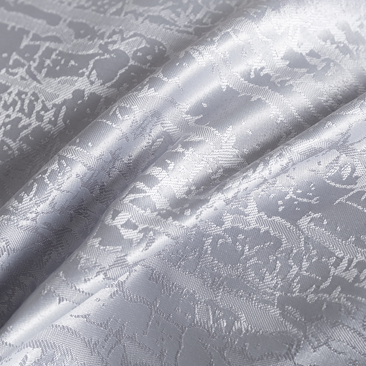 91家纺网 家纺一手货源 找家纺 悦织湾家纺 2026春夏新款亲肤冰丝提花四件套 流光（浅灰）