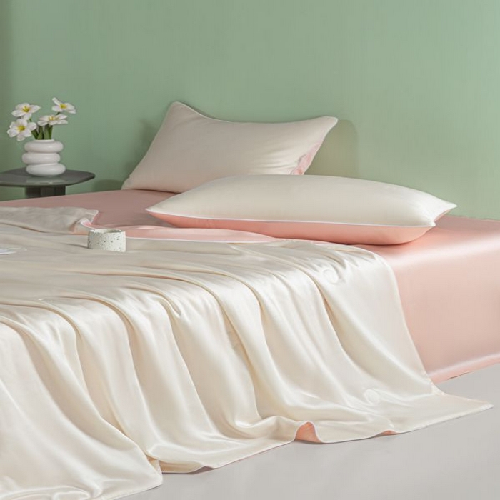 91家纺网 家纺一手货源 找家纺 悦织湾家纺 2026春夏新款麻绳款冰丝夏被夏凉被空调被 麻绳款夏被-奶昔白+粉