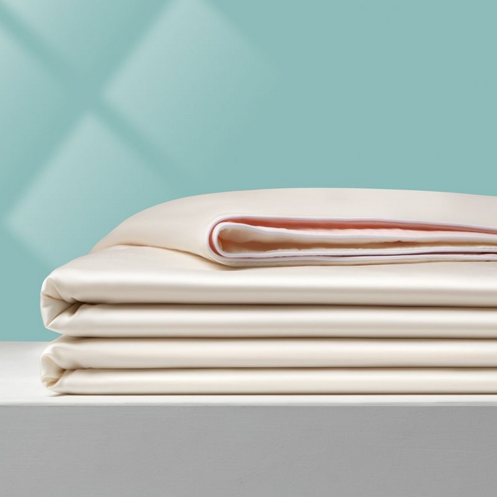 91家纺网 家纺一手货源 找家纺 悦织湾家纺 2026春夏新款麻绳款冰丝夏被夏凉被空调被 麻绳款夏被-奶昔白+粉