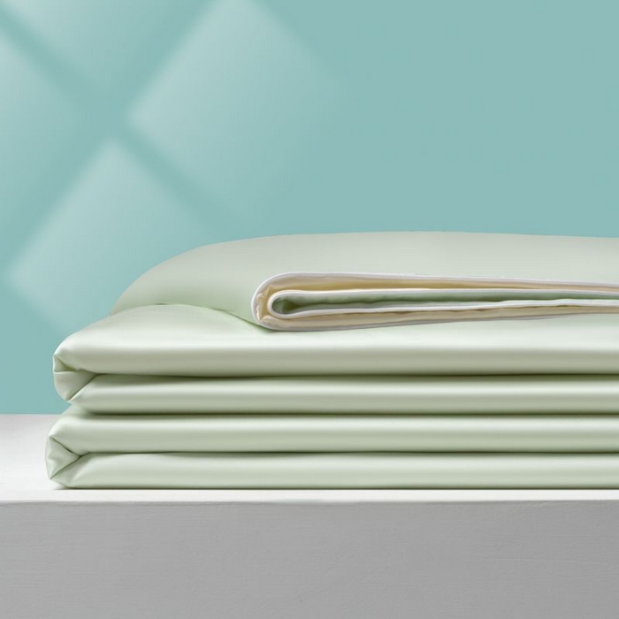 91家纺网 家纺一手货源 找家纺 悦织湾家纺 2026春夏新款麻绳款冰丝夏被夏凉被四件套 麻绳款夏被-果绿芝士