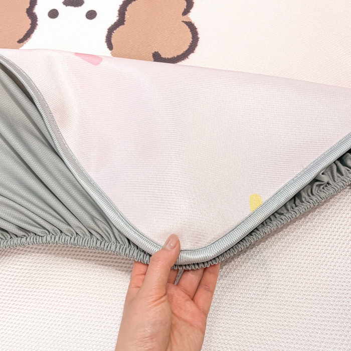 91家纺网 家纺一手货源 找家纺 暮思家居 2026新款正版授权miiiiichan大版数码印花可机洗1200D冰丝席子凉席 甜甜圈女孩