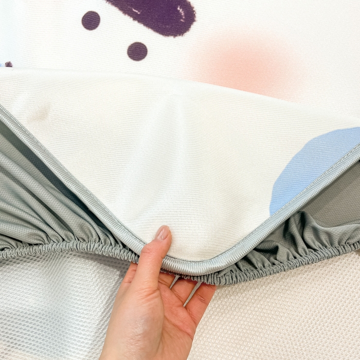 91家纺网 家纺一手货源 找家纺 暮思家居 2026新款正版授权miiiiichan大版数码印花可机洗1200D冰丝席子凉席 波点熊