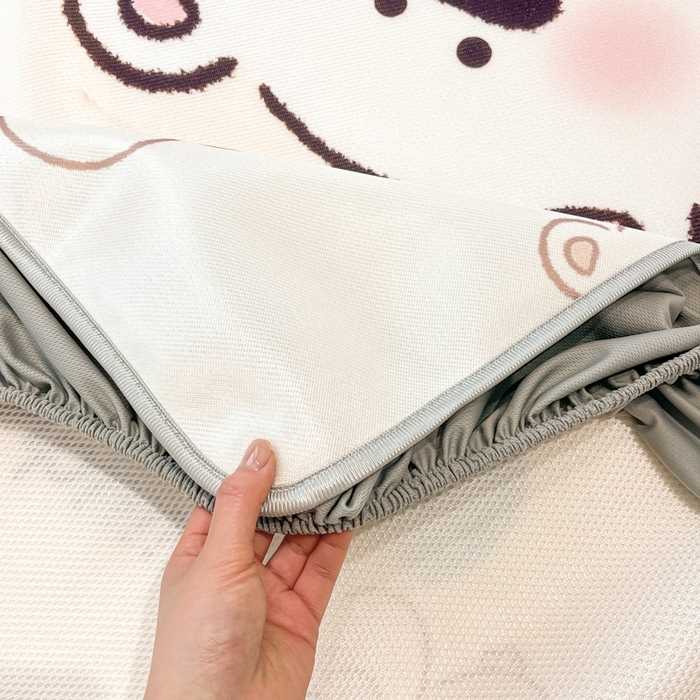 91家纺网 家纺一手货源 找家纺 暮思家居 2026新款正版授权miiiiichan大版数码印花可机洗1200D冰丝席子凉席 贪吃熊