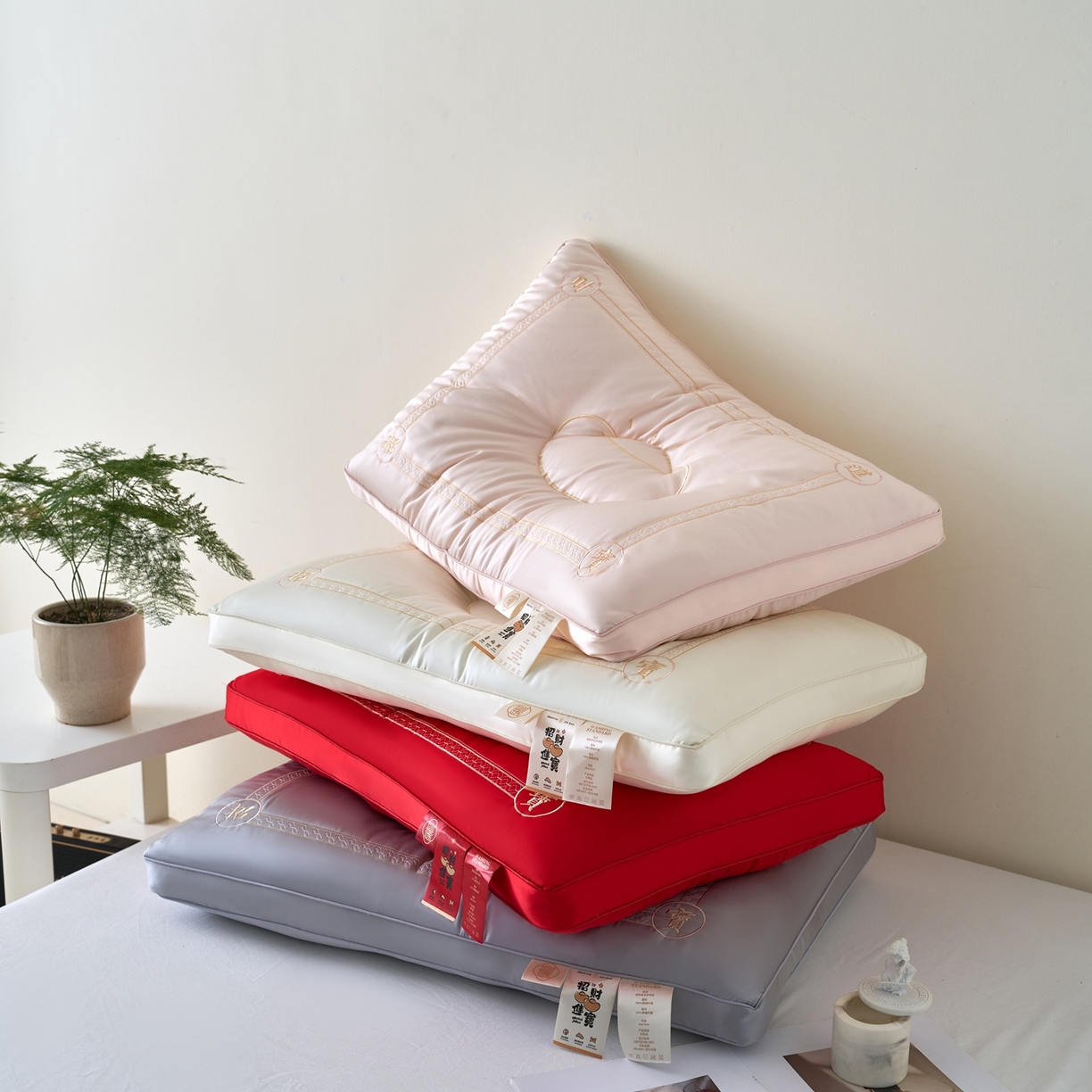 91家纺网 家纺一手货源 找家纺 （总）糖果枕芯 2026新款枕芯高端枕头招财进宝功能枕护颈枕头枕芯