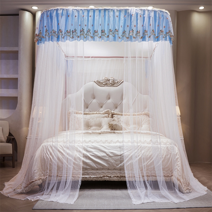 91家纺网 家纺一手货源 找家纺 （总）舞夜盛世 2026新款超大空间加密加厚导轨款蚊帐-D-01