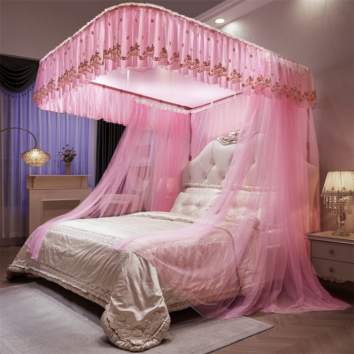 91家纺网 家纺一手货源 找家纺 （总）舞夜盛世 2026新款超大空间加密加厚导轨款蚊帐-D-01