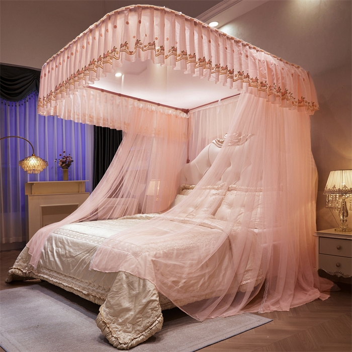 91家纺网 家纺一手货源 找家纺 （总）舞夜盛世 2026新款超大空间加密加厚导轨款蚊帐-D-01