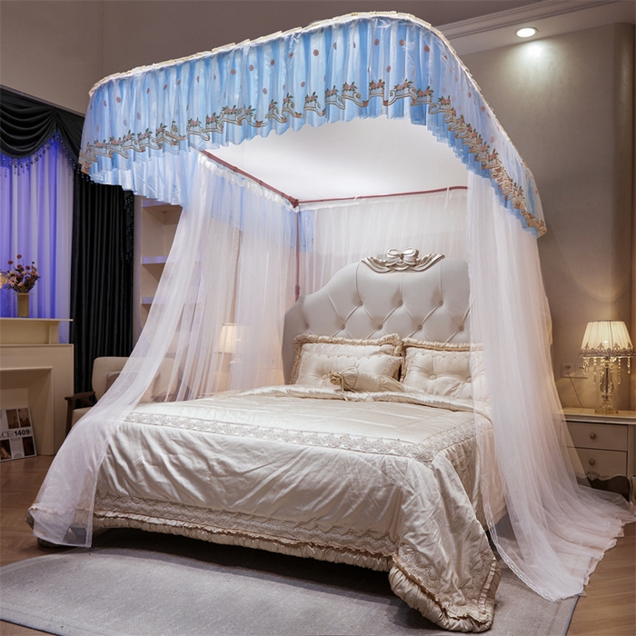 91家纺网 家纺一手货源 找家纺 （总）舞夜盛世 2026新款超大空间加密加厚导轨款蚊帐-D-01