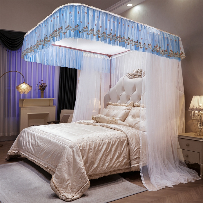 91家纺网 家纺一手货源 找家纺 （总）舞夜盛世 2026新款超大空间加密加厚导轨款蚊帐-D-01