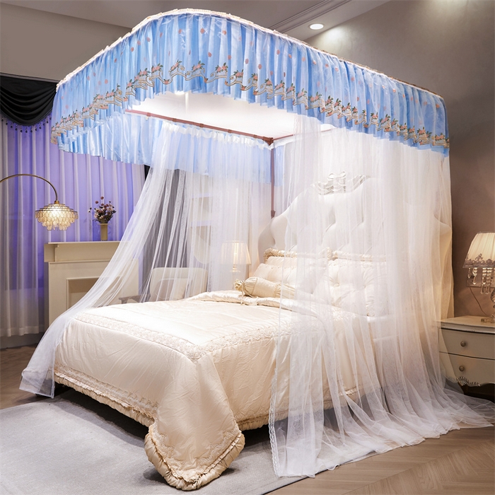 91家纺网 家纺一手货源 找家纺 （总）舞夜盛世 2026新款超大空间加密加厚导轨款蚊帐-D-01