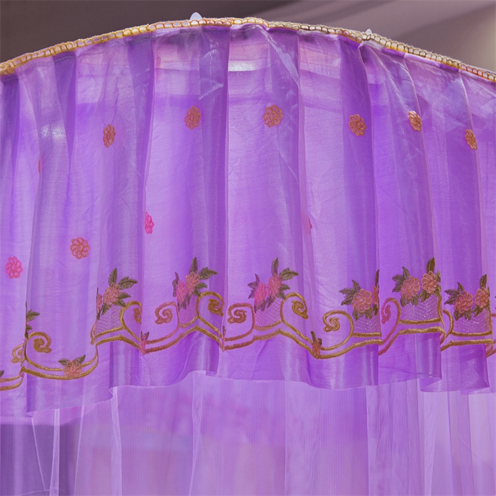 91家纺网 家纺一手货源 找家纺 舞夜盛世 2026新款超大空间加密加厚导轨款蚊帐-D-01 D-01-紫色
