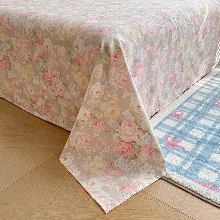 91家纺网 家纺一手货源 找家纺 绵庭家纺 2026新款全棉印花四件套 柔瓣梦