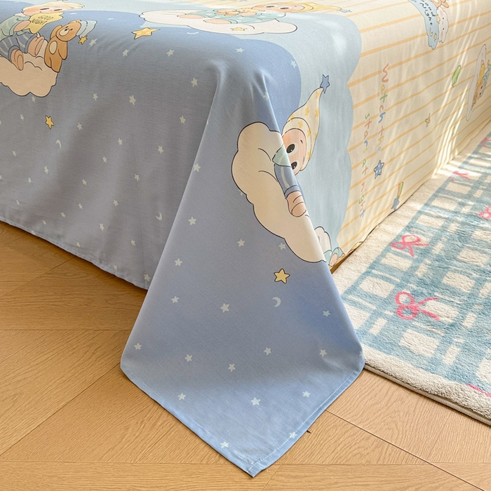 91家纺网 家纺一手货源 找家纺 绵庭家纺 2026新款全棉印花四件套 星语星愿