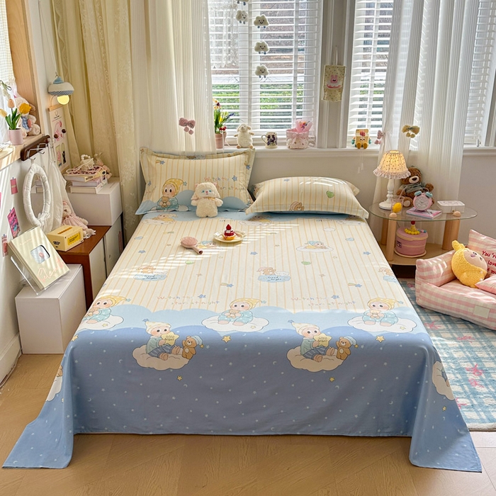 91家纺网 家纺一手货源 找家纺 绵庭家纺 2026新款全棉印花四件套 星语星愿