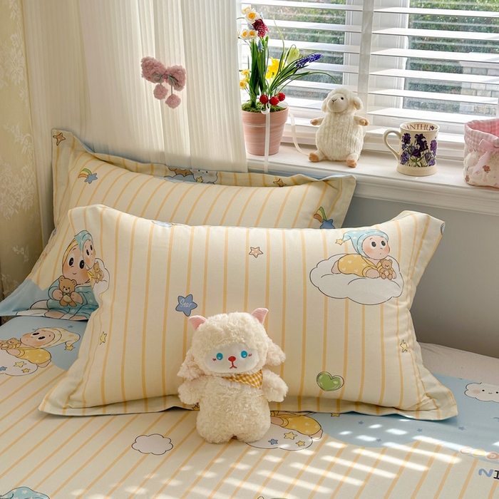 91家纺网 家纺一手货源 找家纺 绵庭家纺 2026新款全棉印花四件套 星语星愿