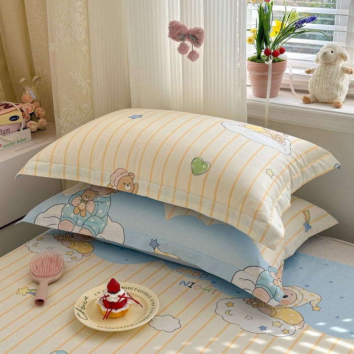 91家纺网 家纺一手货源 找家纺 绵庭家纺 2026新款全棉印花四件套 星语星愿