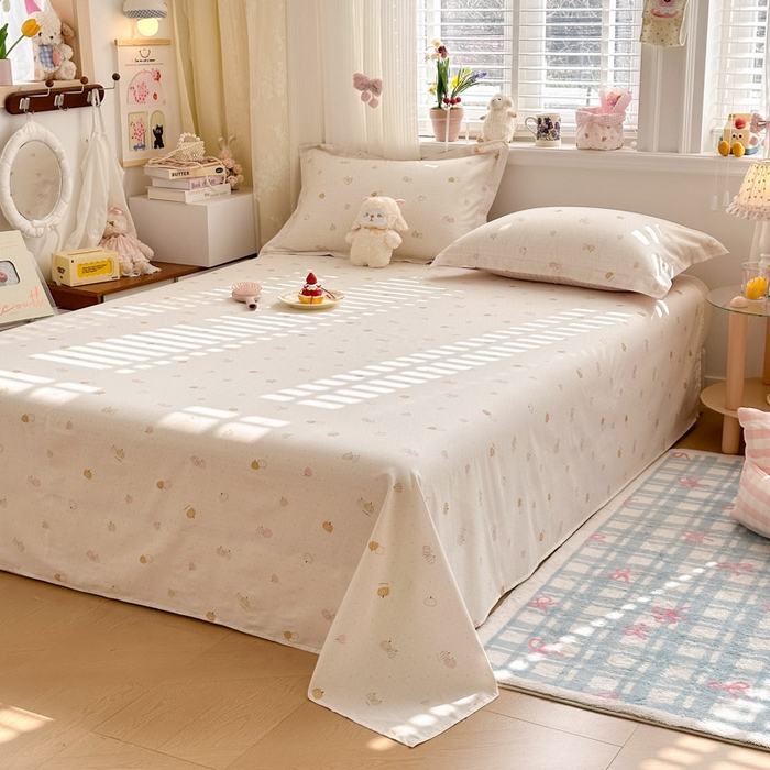 91家纺网 家纺一手货源 找家纺 绵庭家纺 2026新款全棉印花四件套 园可可