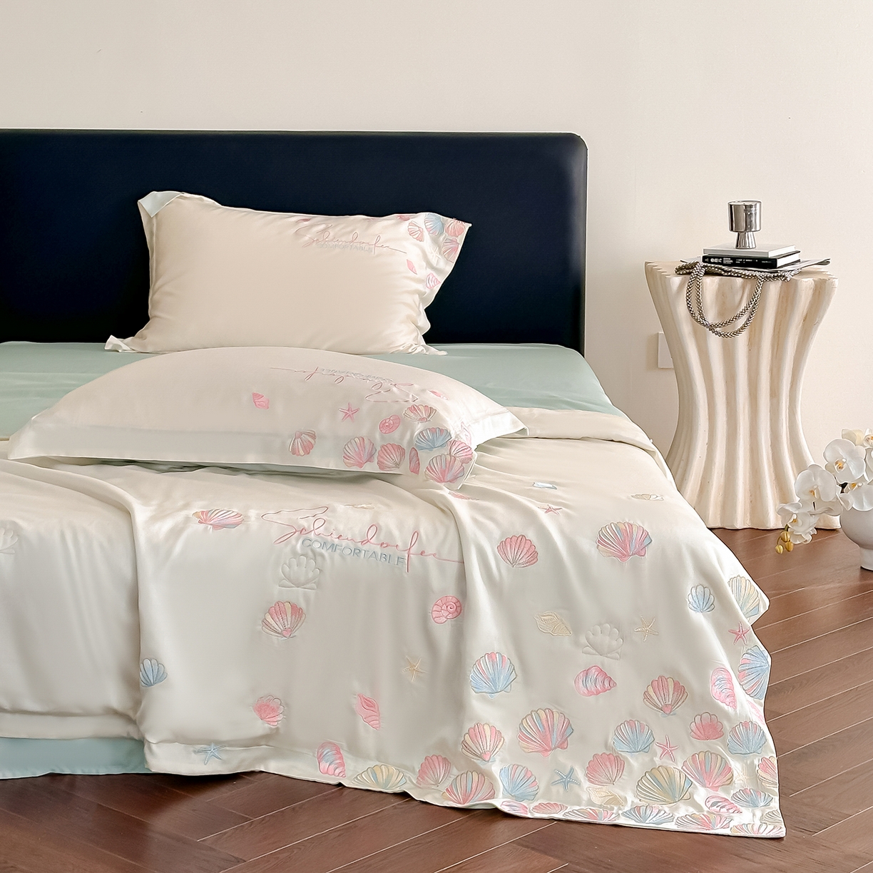 91家纺网 家纺一手货源 找家纺 （总）置顶家纺 2026新款水洗天丝夏被四件套-海洋之星