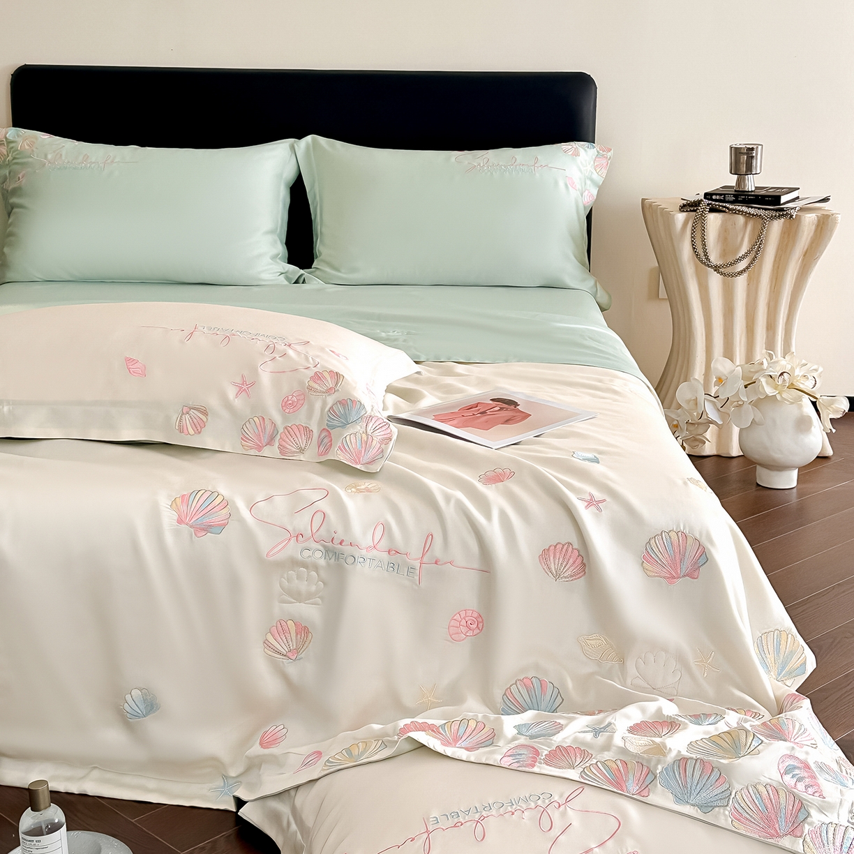 91家纺网 家纺一手货源 找家纺 （总）置顶家纺 2026新款水洗天丝夏被四件套-海洋之星