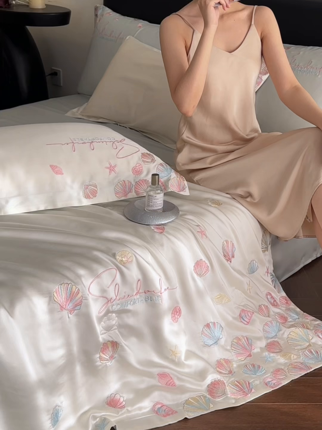 91家纺网 家纺一手货源 找家纺 置顶家纺 2026新款水洗天丝夏被四件套-海洋之星 海洋之星-粉