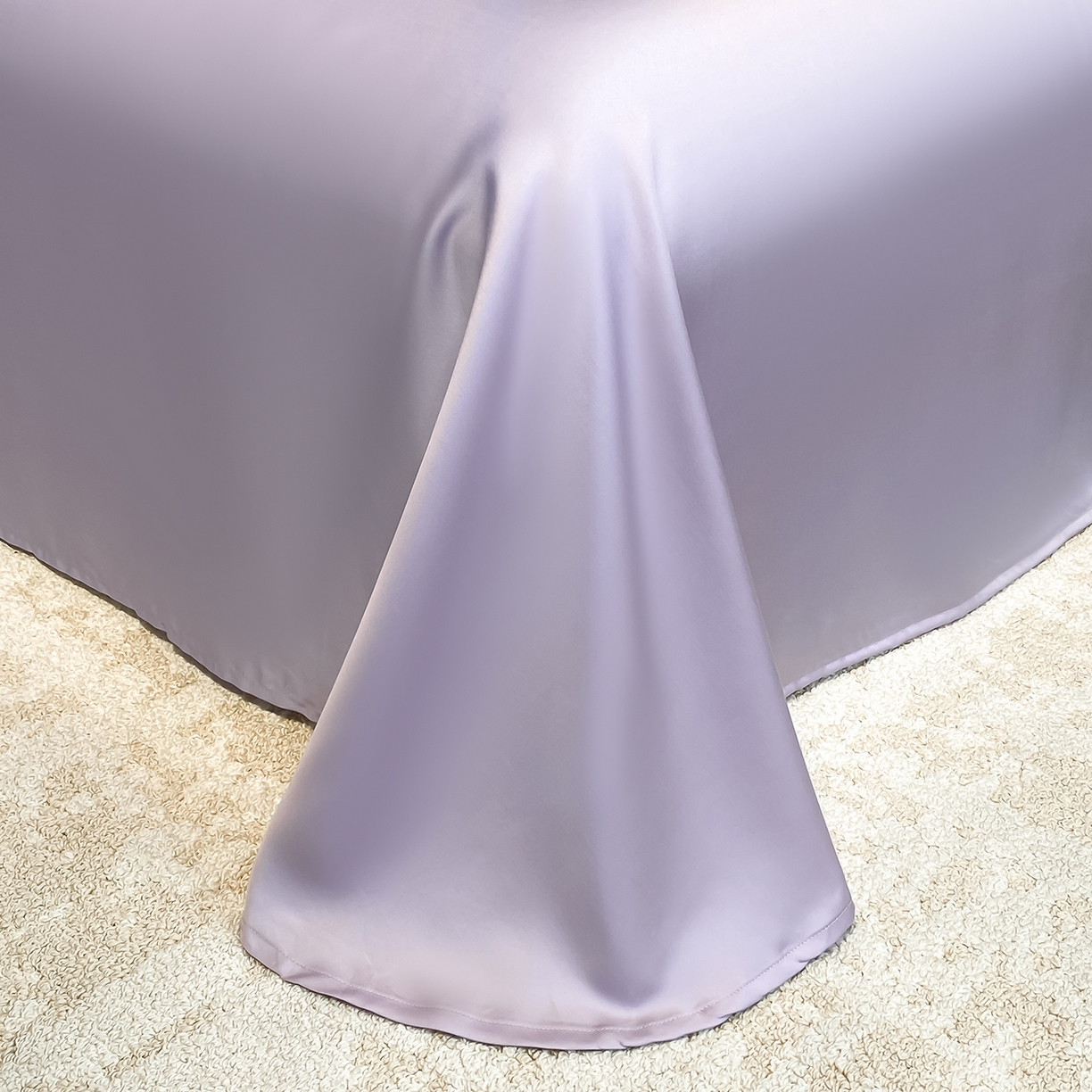 91家纺网 家纺一手货源 找家纺 置顶家纺 2026新款水洗天丝夏被四件套-花不尽 花不尽-白+香芋紫