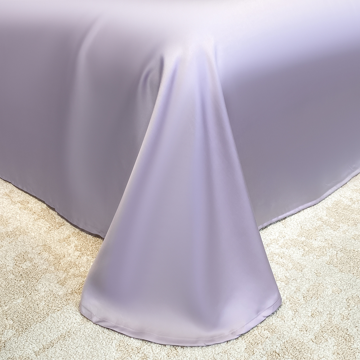 91家纺网 家纺一手货源 找家纺 置顶家纺 2026新款水洗天丝夏被四件套-花不尽 花不尽-香芋紫