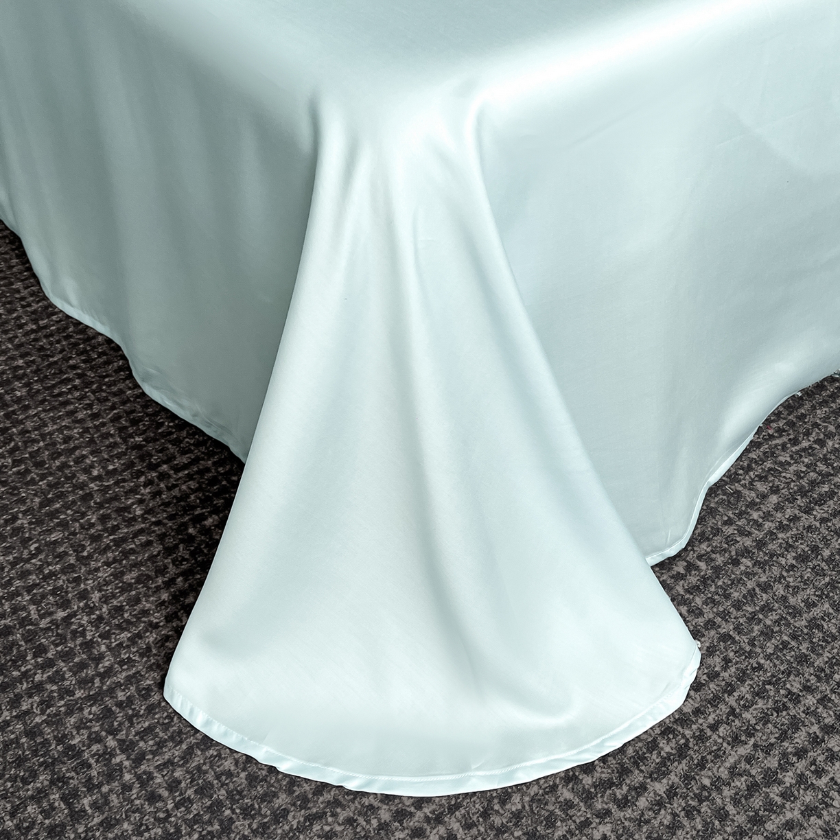 91家纺网 家纺一手货源 找家纺 置顶家纺 2026新款水洗天丝夏被四件套-花汐子 花汐子-浅蓝