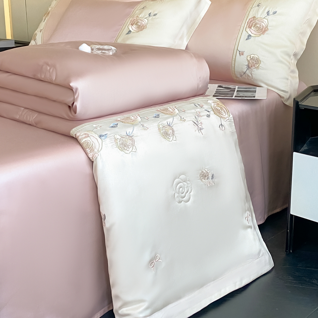 91家纺网 家纺一手货源 找家纺 （总）置顶家纺 2026新款水洗天丝夏被四件套-夏日甜甜