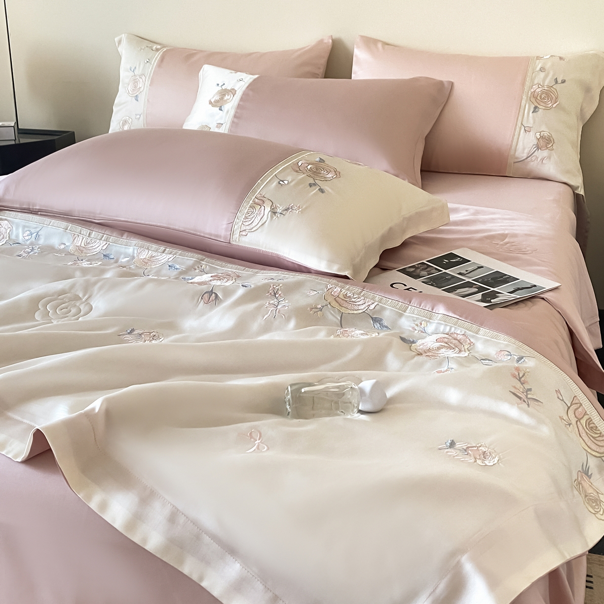 91家纺网 家纺一手货源 找家纺 置顶家纺 2026新款水洗天丝夏被四件套-夏日甜甜 夏日甜甜-豆紫