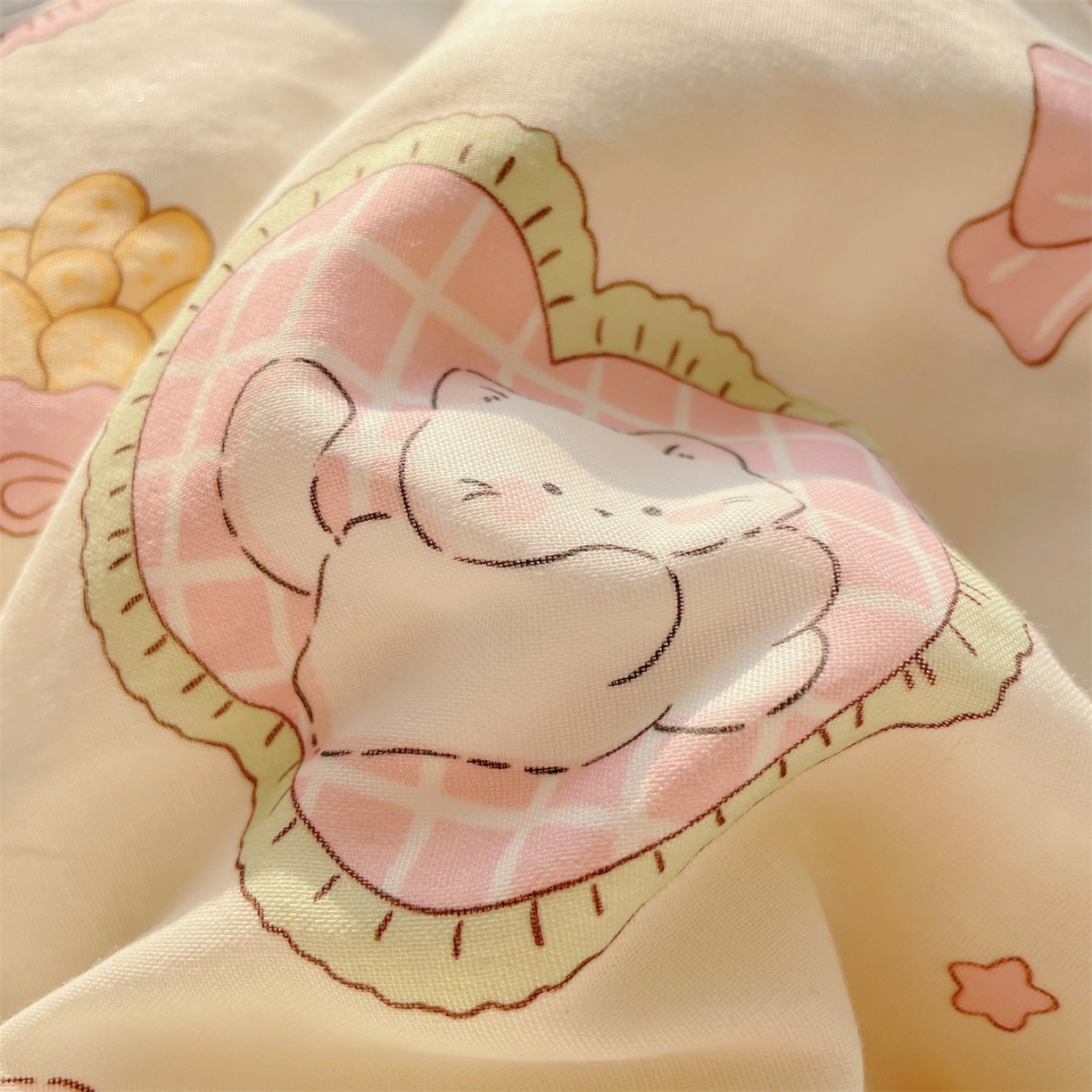 91家纺网 家纺一手货源 找家纺 （总）盛秋家纺 2026新款卡通款A类水洗棉印花四件套