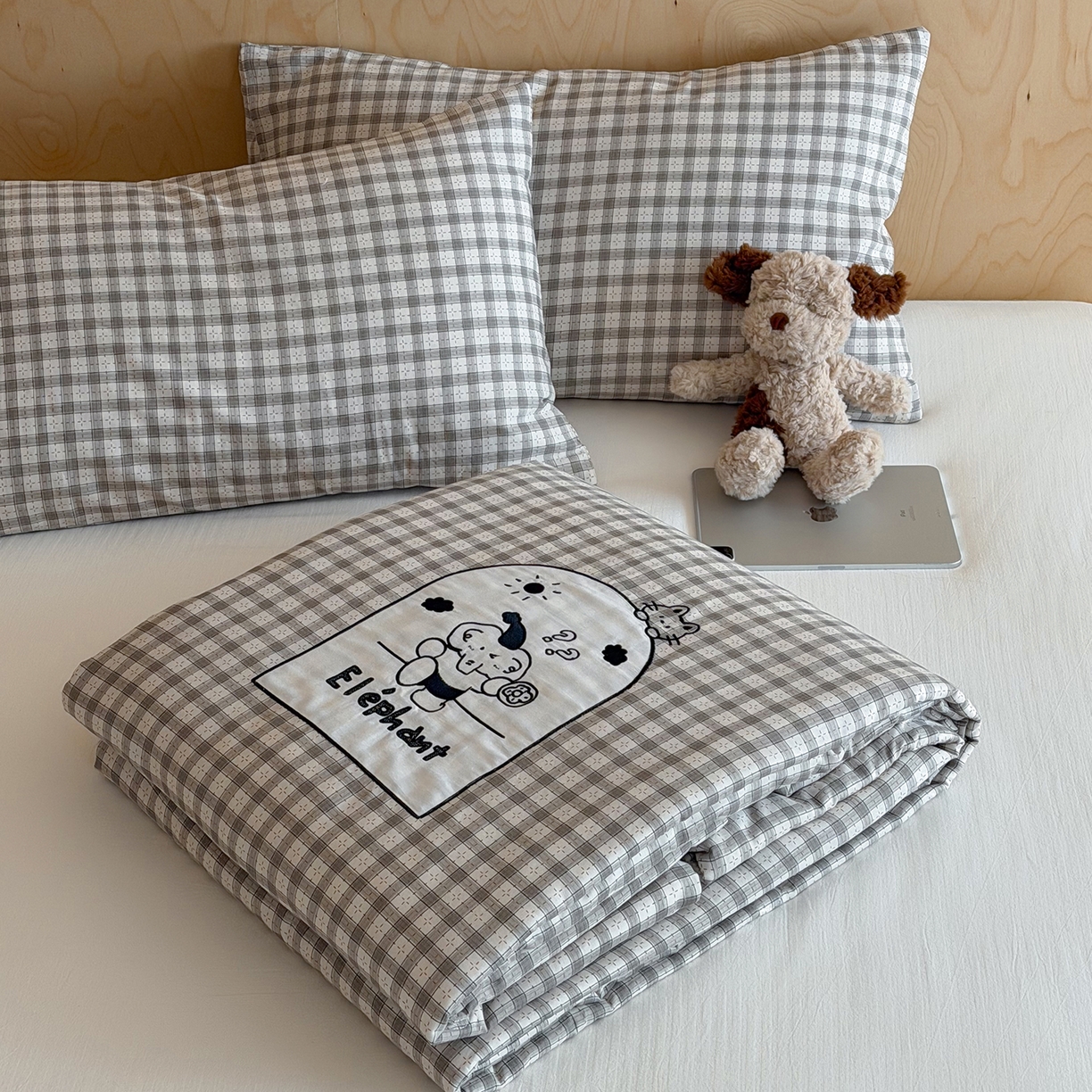 91家纺网 家纺一手货源 找家纺 （总）一加一 2026新款全棉纯棉双层纱贴布绣大豆夏被夏凉被空调被-格格乐园